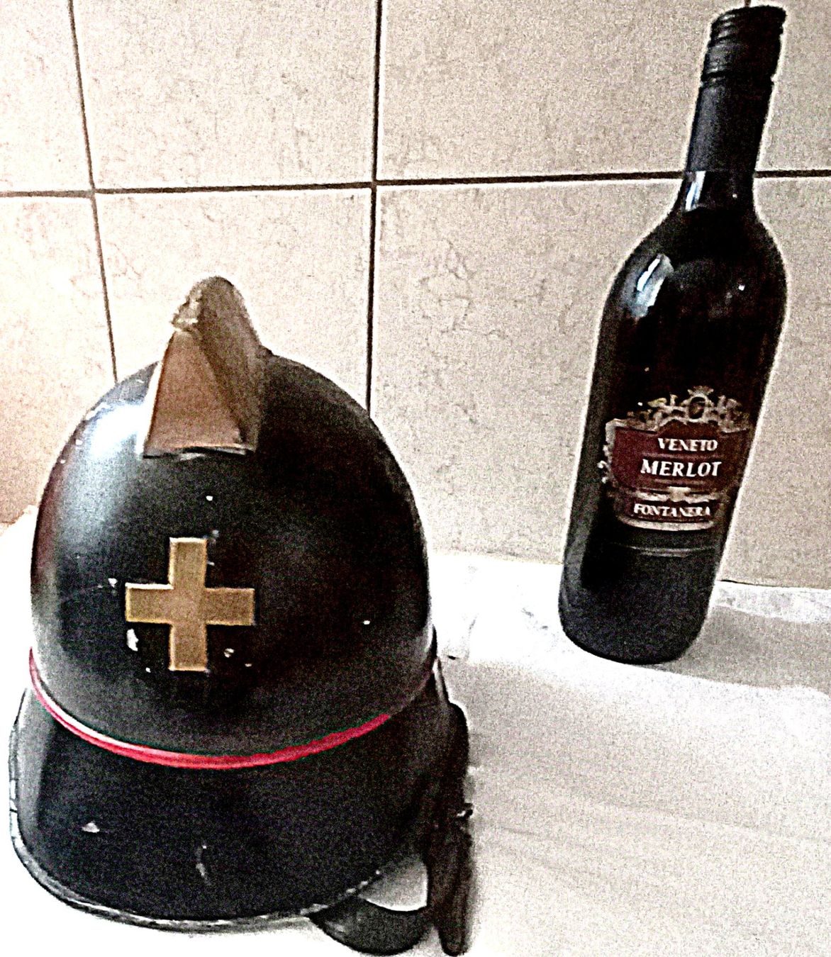 Pompieri: Alter Feuerwehrhelm aus Stahl – Usato da Baar venduto da 2cvbaar 1