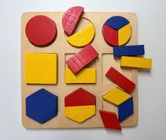 Holz Formenpuzzle Geometrie Puzzle –Lernspielzeug für Kinder