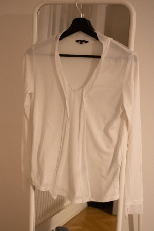 Massimo Dutti weiße Bluse mit Schleife (Grösse S)