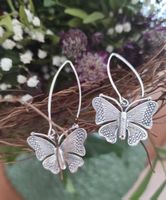 HANDGEMACHTE SCHMETTERLING OHRHÄNGER, SILBER 800 7,9 G MP