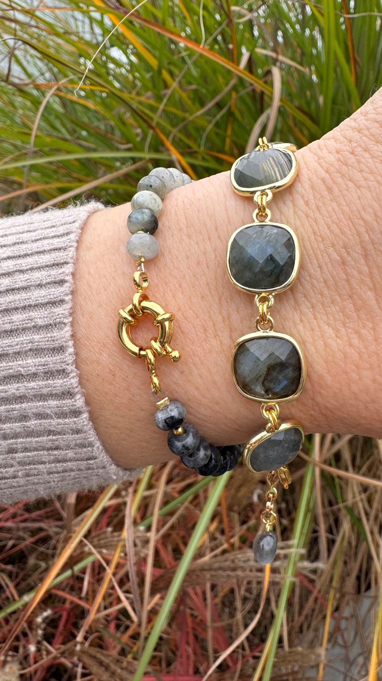 Armbänder & -reifen: Wunderschönes LABRADORIT-Armband mit Charm vergoldet – Neu und originalverpackt aus Rombach von Ivreajewels 5