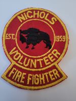 Aufnäher Nichols Volunteer Fire Fighter EST 1959