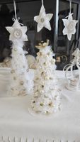 Weihnachtsbaum Tannenbaum Spitze Vintage Weihnacht Weiss