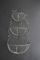 Wandkorb Metallregal Landhausstil Küchenregal shabby chic