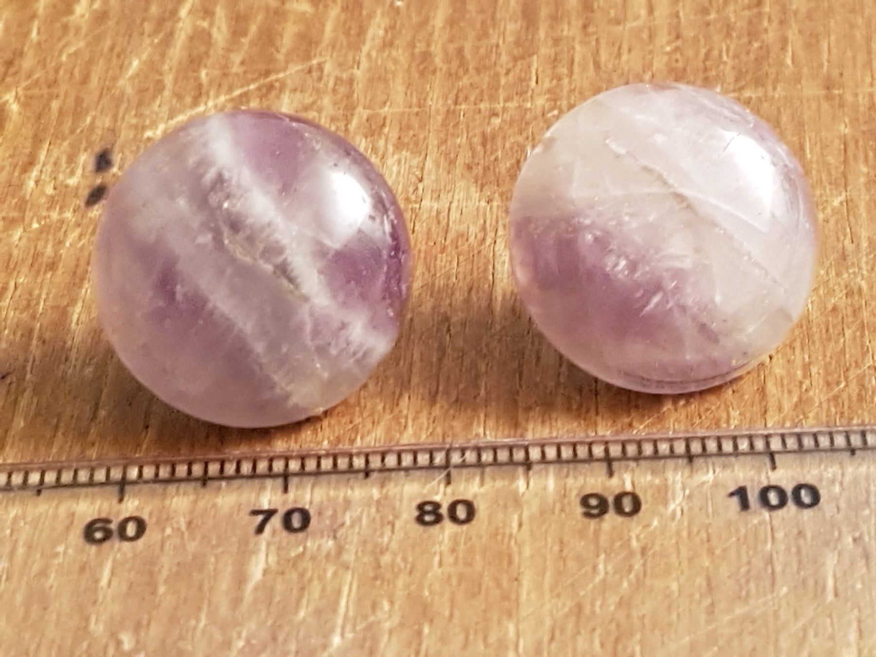 Orecchini pendenti & Orecchini a lobo: Amethyst(?) Ohrringe violett weiss rund – Usato da Ettingen venduto da Maranathatalitha 1