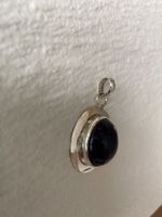 Silberamulett gross mit Amethyst Stein