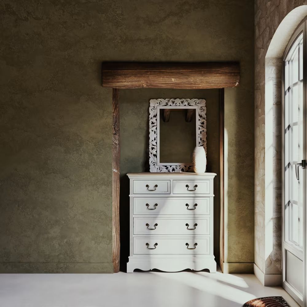 Maisons du monde Cassettiere: Léontine - Commode haute 5 tiroirs crème L86 – Usato da Etoy venduto da mau_677p 6