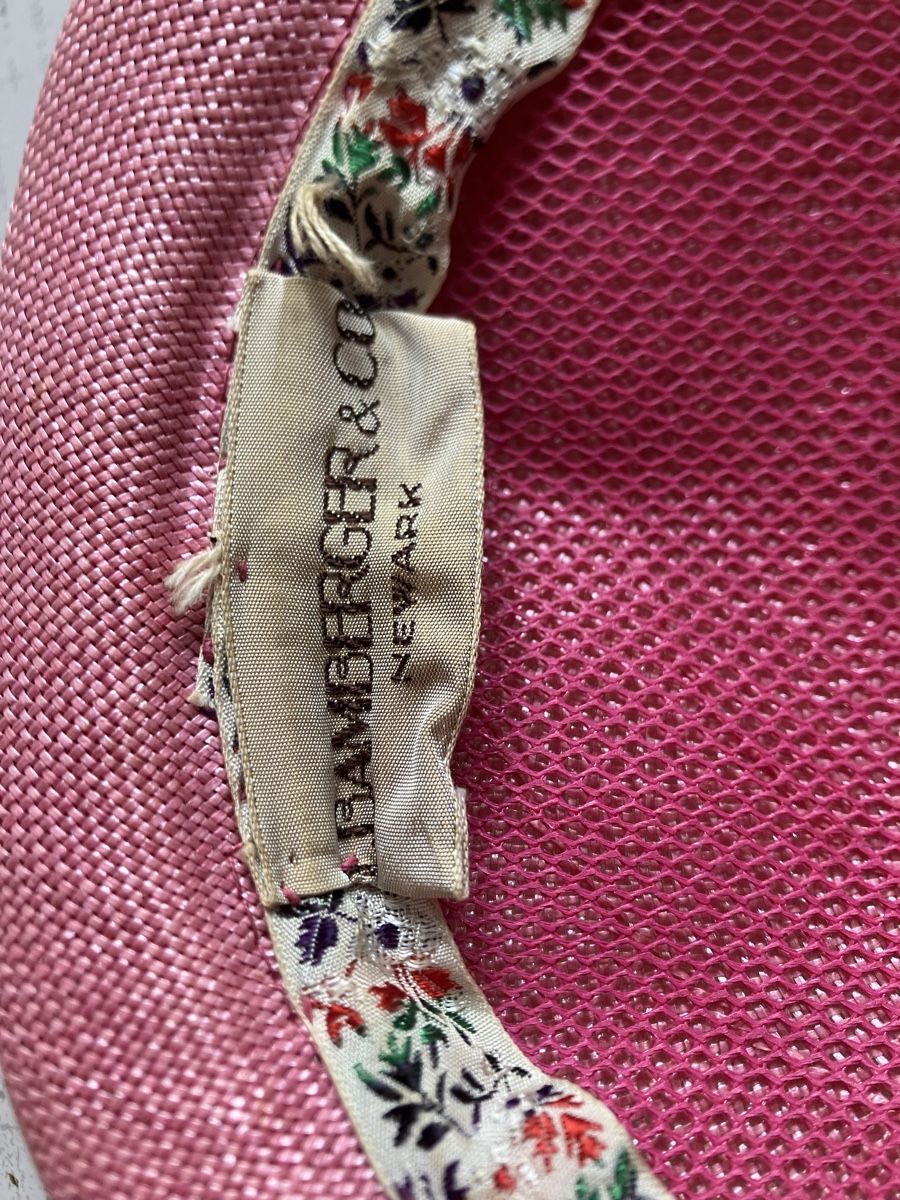 Copricapi, berretti & cappellini: Rosa Strohhütchen – Usato da Lyss venduto da Punktum01 2