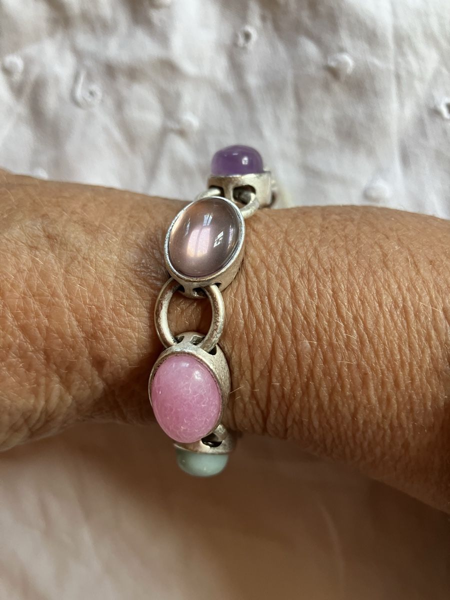 Bracelets: Silberarmband mit Cabochons  – D'occasion à Bassersdorf par groovygremlin 1