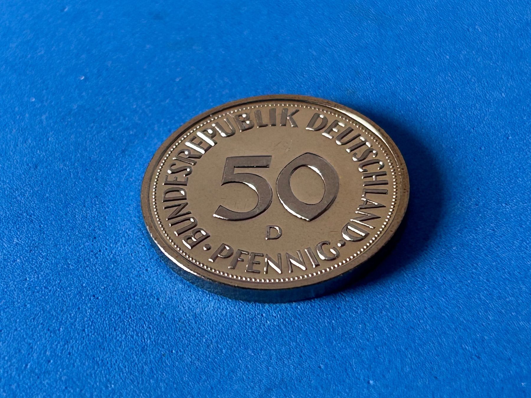 Tutti le monete: Germany - 50 Pfennigs 1981 D (Proof) – Usato da Corcelles NE venduto da AJKader 3