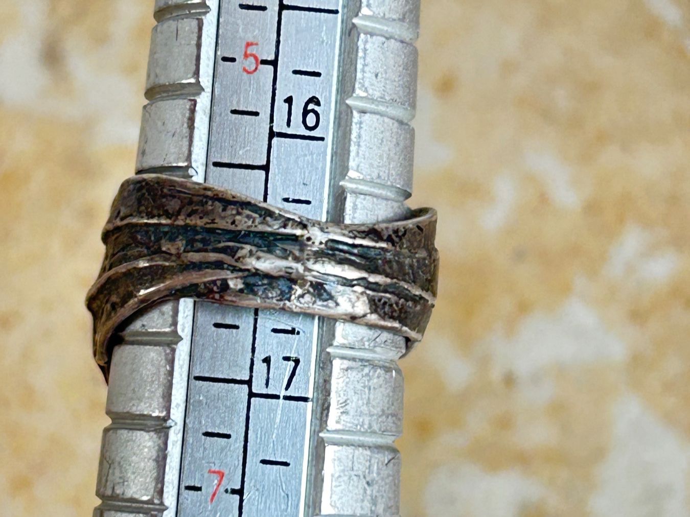 Anelli: Vintage Ring Silber mit Perlen farbigen Steinen (52) – Usato da Dittingen venduto da Bellevista 6