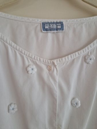 Sommer Bluse von Evelyne de Clerco, Made in Italy, Grösse S