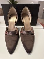 Gucci Pumps Satin Python brown 38.5 size 