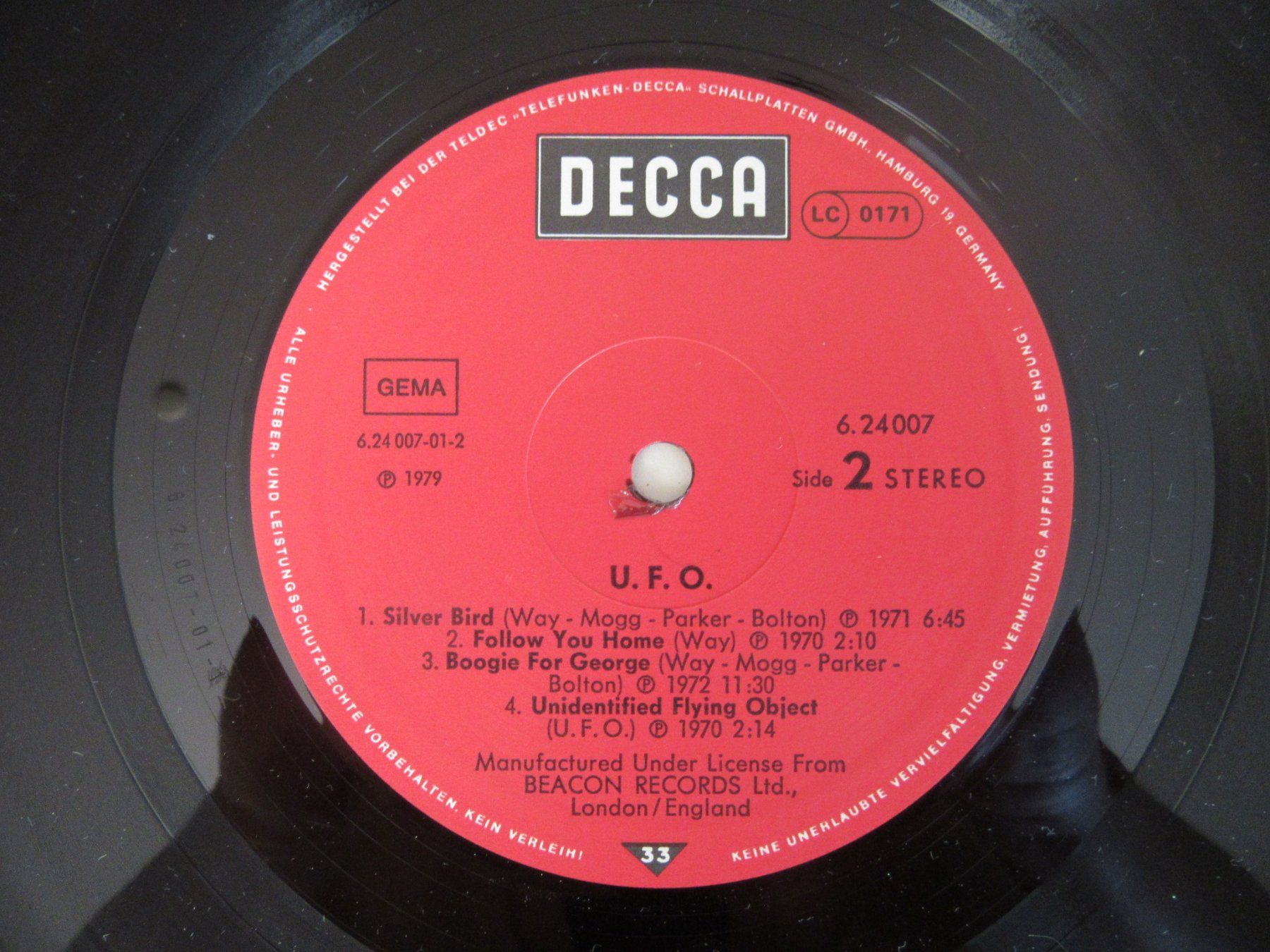 Dischi in vinile: Langspielplatte "UFO" - UFO – Usato da Degersheim venduto da Tforelle 5