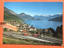 1982 Weggis ist am Vierwaldstättersee. Ausblick von der Pana