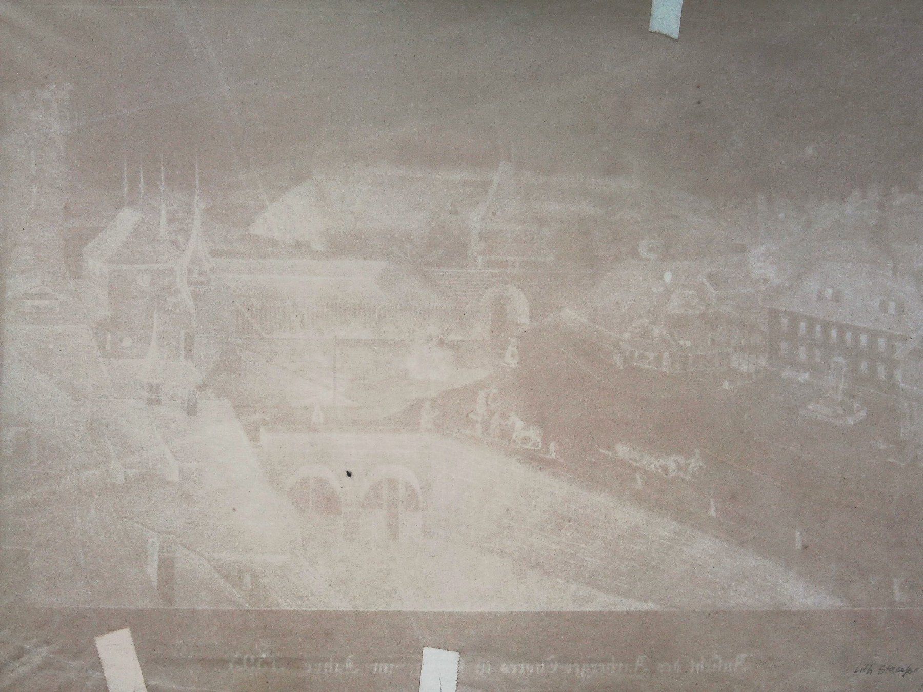 Incisioni: Bern Aarberger Tor Lithographie von Staufer – Usato da Rafz venduto da Helvet32 2