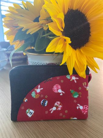Baumwoll-Clutch mit Häschen-Motiv
