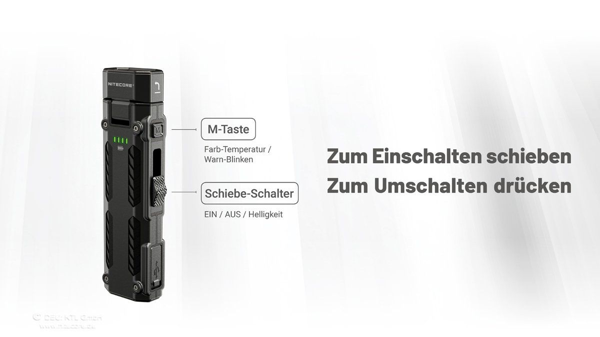 Tutti gli attrezzi: Nitecore EDC09 - 1600 Lumen, Winkellampe, mit Schwenkkopf – Nuovo e nell'imballaggio originale da Grüningen venduto da Prolumin 5