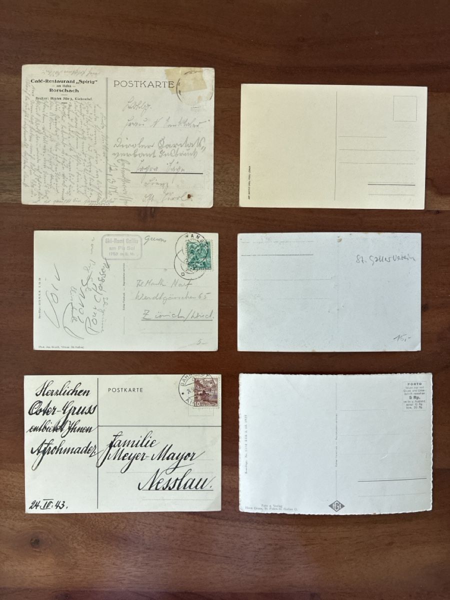Cartoline postali: 10 Ansichtskarten Schweiz verschiedenes vom Kt. St. Gallen – Usato da Oftringen venduto da Cla.vD.74 1
