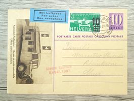TR66 Carte Postale + Timbre Suisse 1937