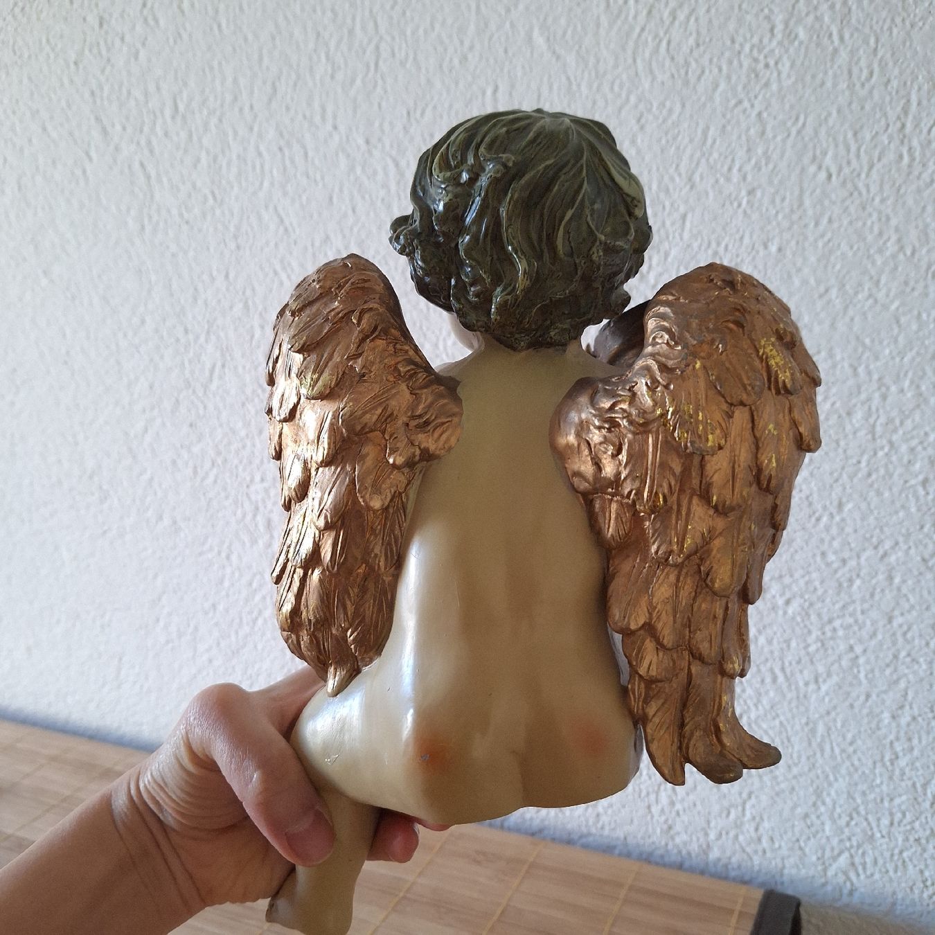 Statuette: Versand möglich.  Herziger, sitzender Engel – Usato da Winterthur venduto da Goldpipau 4