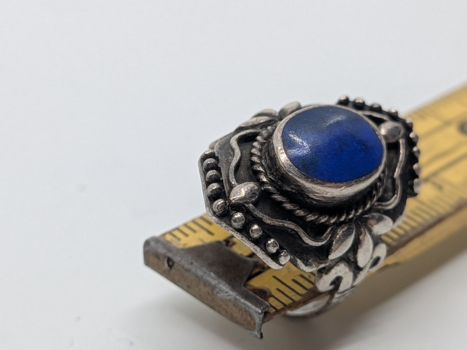 Anelli: Fingerring Silber 925 mit Lapislazuli – Usato da Emmen venduto da magelan 1