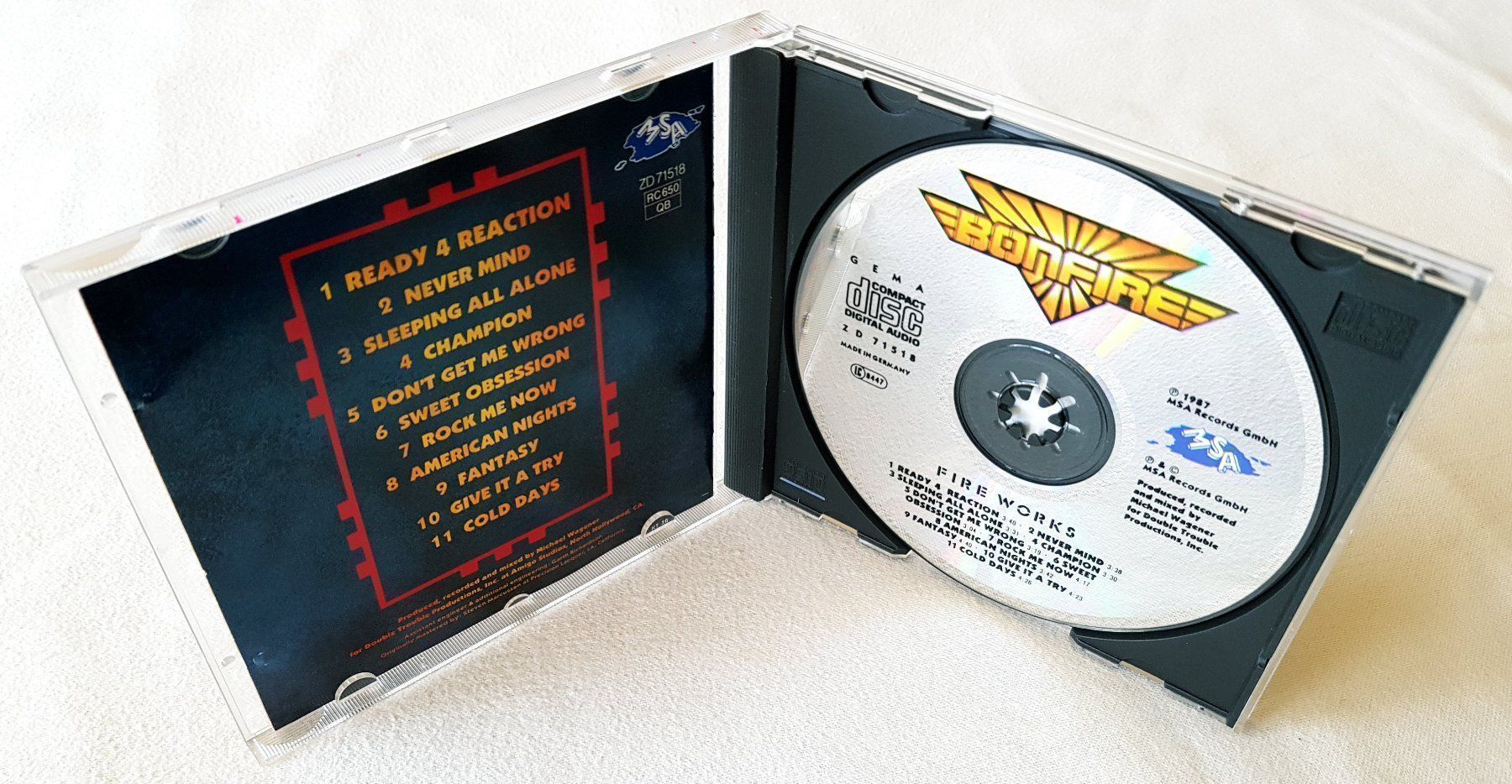 CDs: Bonfire – Fire Works - CD - 1987 - First Press - MSA Records – D'occasion à Uster par Zardodel 3