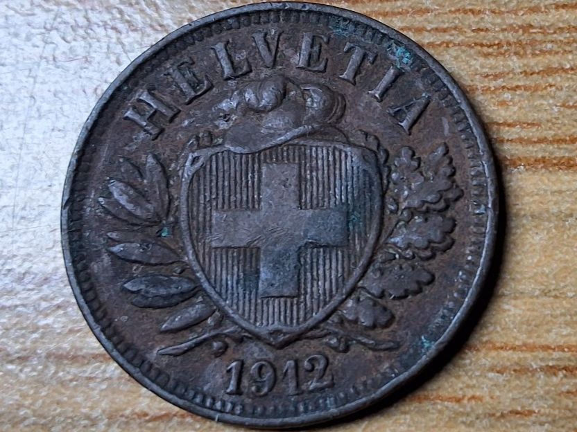 Alle Münzen: 2 Rappen 1912 – Gebraucht aus Münchenstein von purbach1 6