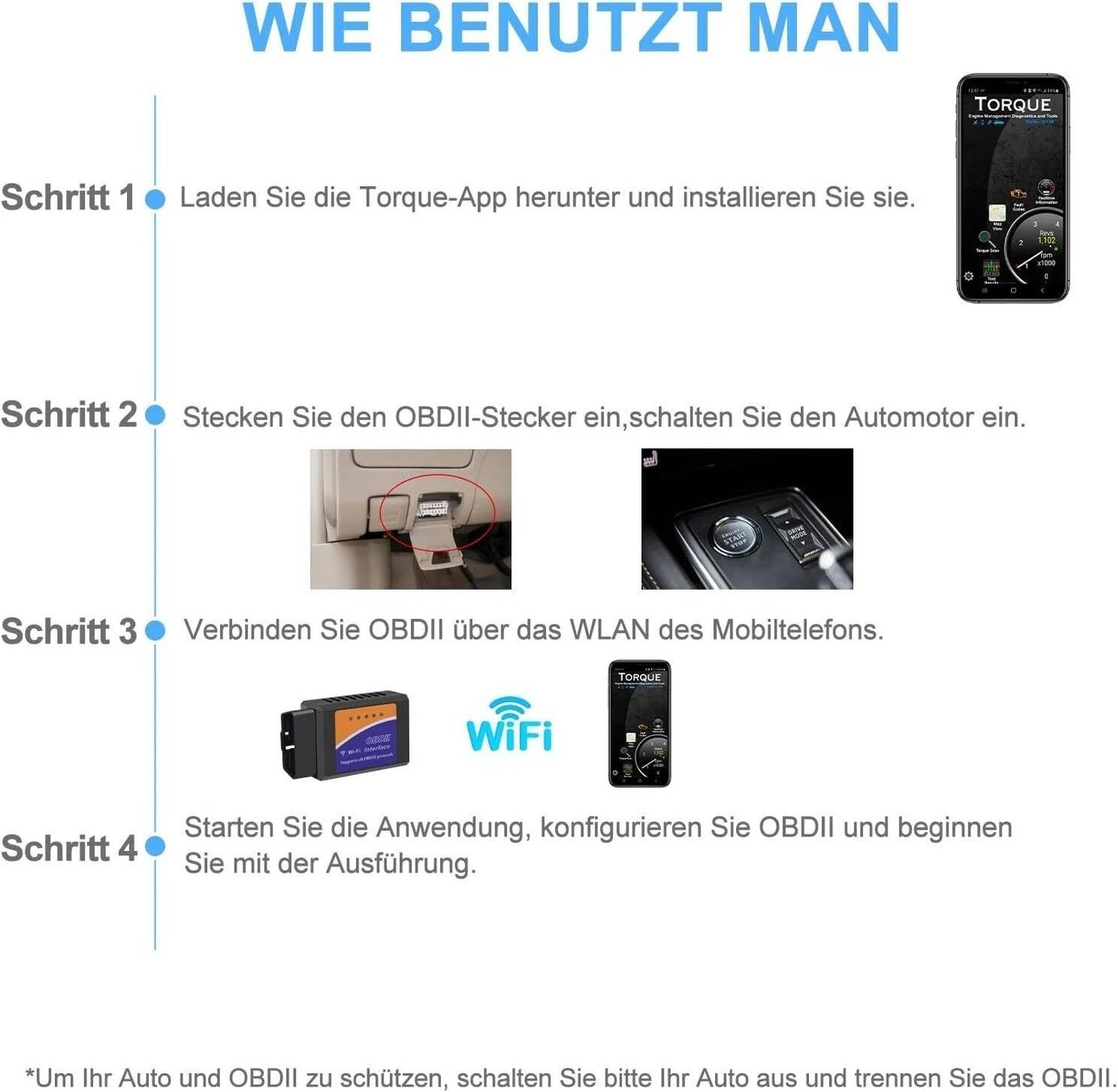 Scanner: Scanner OBD2 ELM327 Bluetooth Diagnosegerät Auto IOS Tester – Neu (gemäss Beschreibung) aus Kirchdorf AG von csnmclub 7