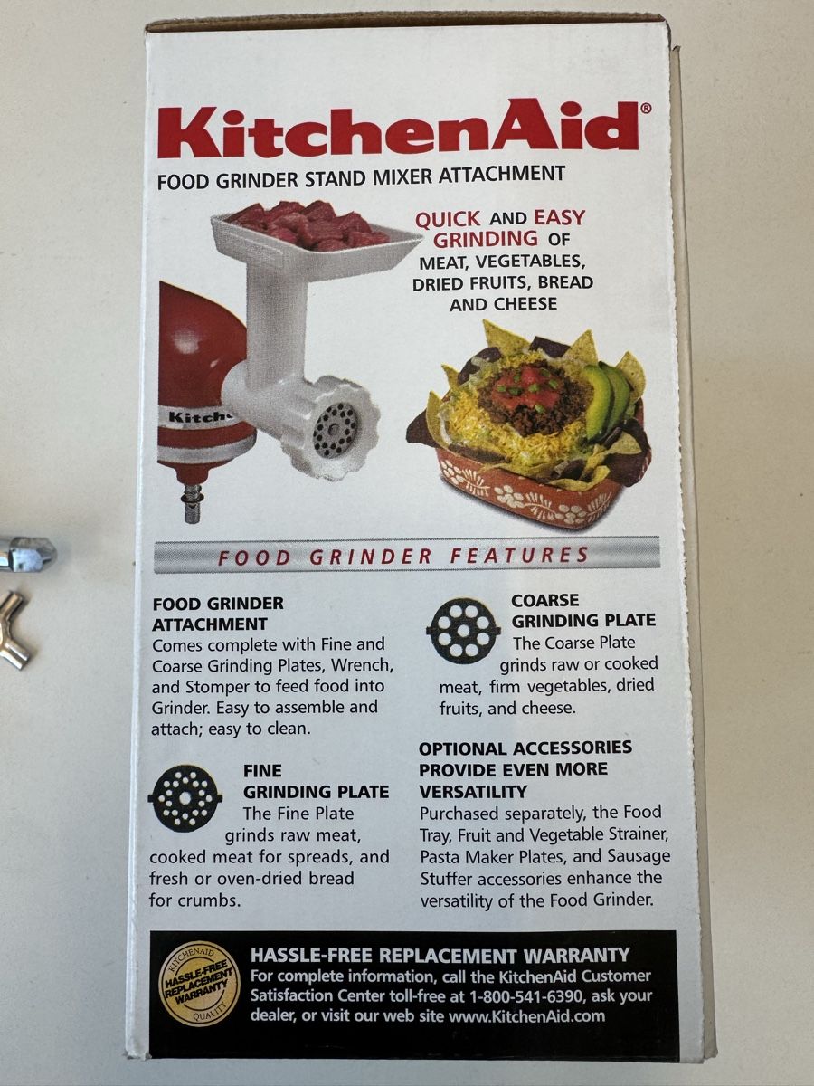 Kitchenaid Elettrodomestici da cucina: KitchenAid Fleischwolf Aufsatz FGA NEU & Originalverpackt – Nuovo e nell'imballaggio originale da Zürich venduto da Nobs1 6