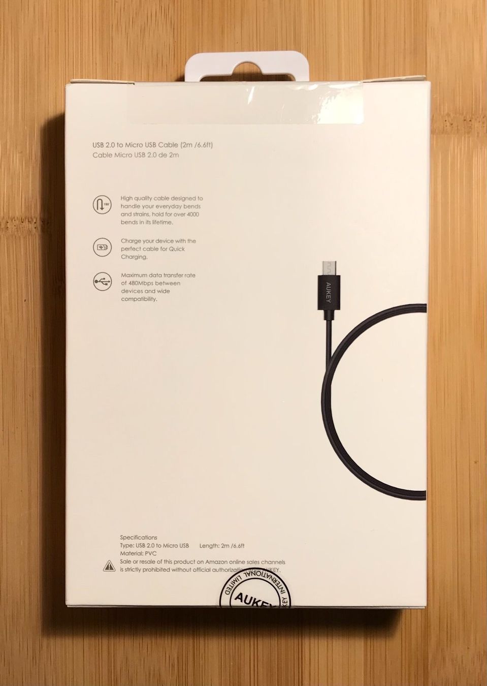 Kabel: Hochwertiges Aukey USB / Micro USB Kabel schwarz 2m NEU – Neu und originalverpackt aus Zürich von Glenfarclas15 1