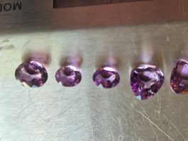 Amethyst Edelstein Mineral Cabochon Solitaire Schmuck 7 Stk.