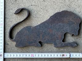 alter Löwe aus Eisen, Metalldicke 14 mm