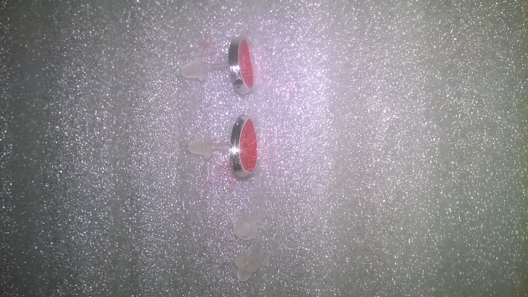 Orecchini pendenti & Orecchini a lobo: OHRRINGE MODESCHMUCK,,SILBER FARBE MIT ROT FARBE,,GLANZIG – Nuovo (secondo la descrizione) da Basel venduto da bijoutrie_4 1