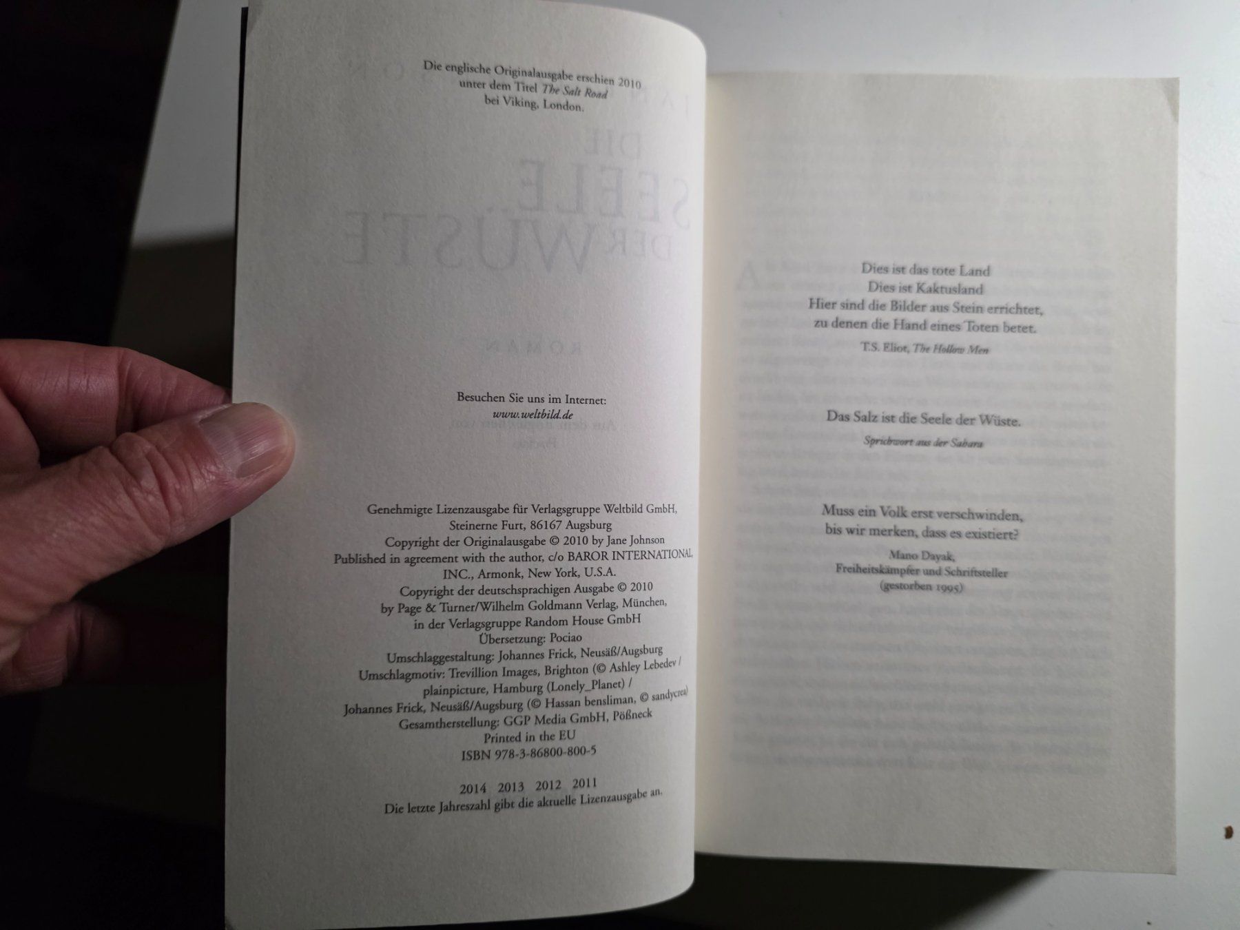 Bücher: Die Seele der Wüste - Jane Johnson - Roman 2014 – Gebraucht aus Walterswil BE von Lonitti 2