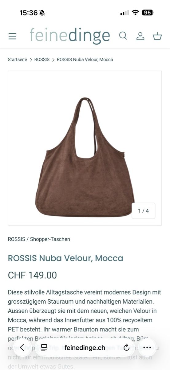Borse da donna: Rossi's Nuba Velour Tasche – Nuovo (secondo la descrizione) da Zürich venduto da nadinegmd 2