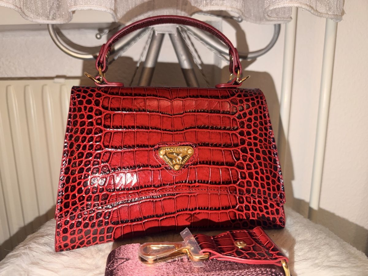 Maison Mollerus Taschen für Damen: Mollerus Romont rot Kroko-Optik – Neu (gemäss Beschreibung) aus Luzern von kidiabxha106