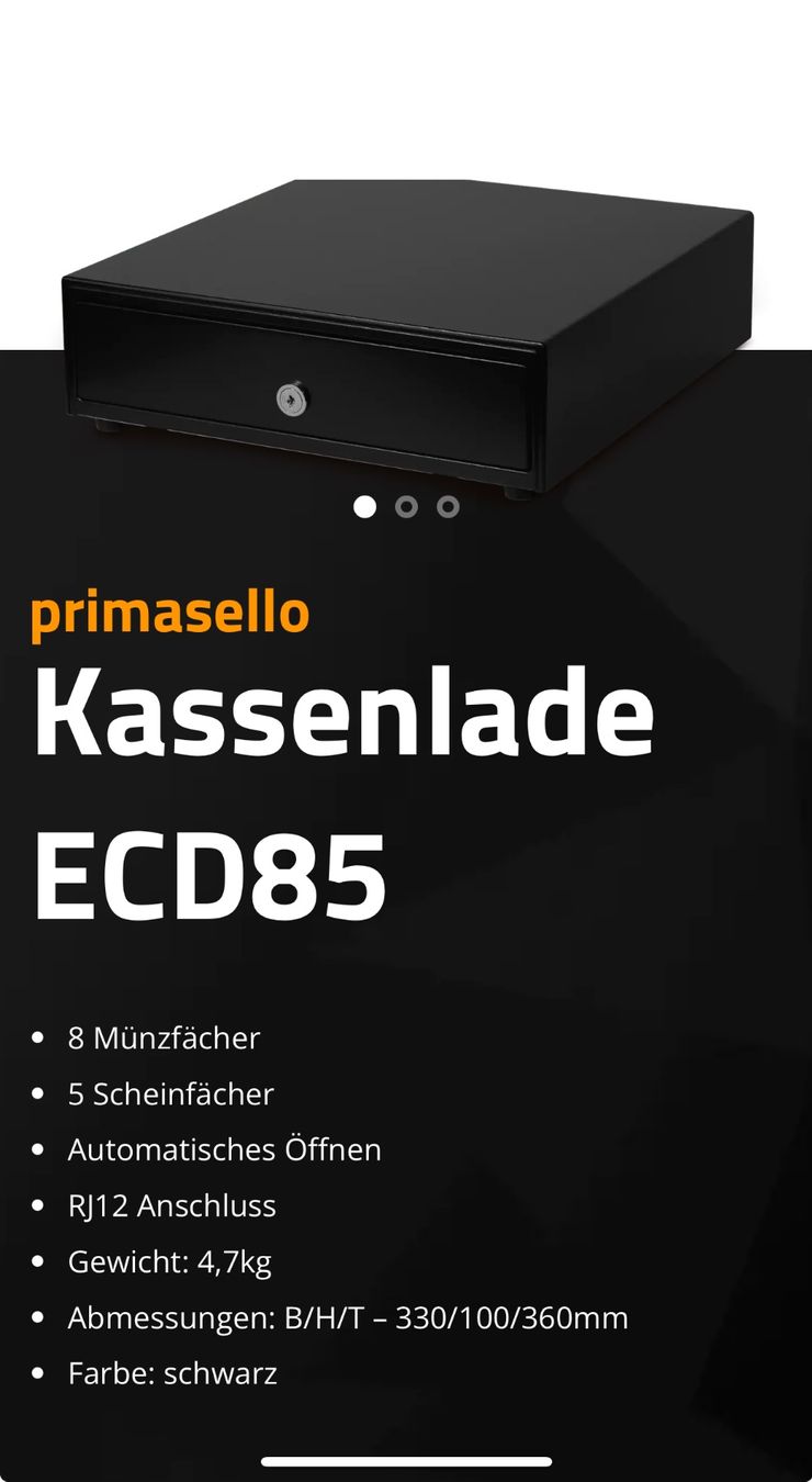 Registratore di cassa: neue Kassenschublade von Primasello – Nuovo e nell'imballaggio originale da Necker venduto da liq24 1