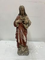 Gips-Skulptur "das Heiligste Herz Jesu" bemalt Mitte 19. Jh.