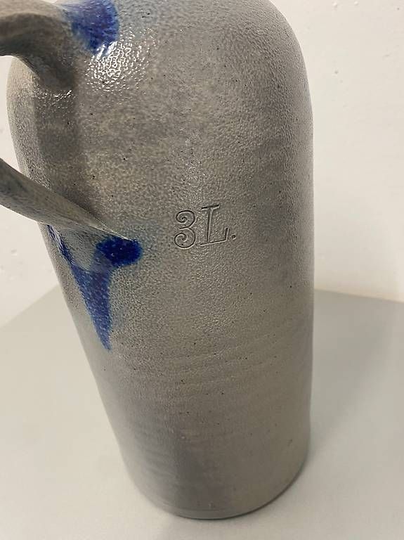 Bottiglie: Steingutflasche 3 Liter blau bemalt - antik – Usato da Gerolfingen venduto da Regenbogen88 3