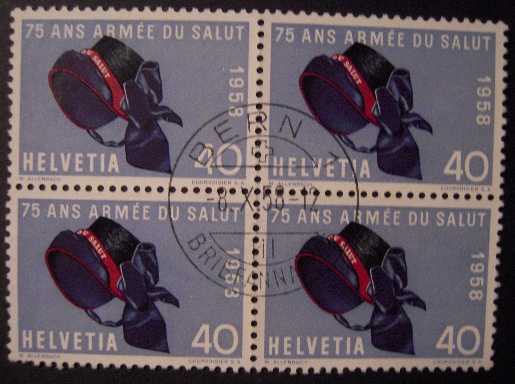 Tutti i francobolli: 337 VB gest. Bern 8.10.58 ss Zentrumsstempel – Usato da Stallikon venduto da Saentis2014