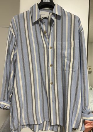 King & Tuckfield Oversized Gestreiftes / Stripe Viskose Hemd