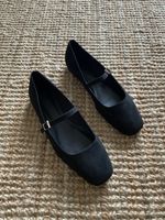 Black Suede Ballerinas