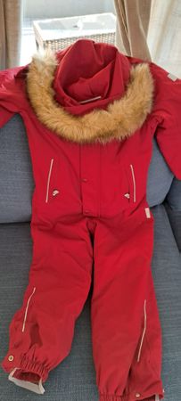 Reima Winter Jumpsuit Size 116, Red, Fur Hood - Perfect!
