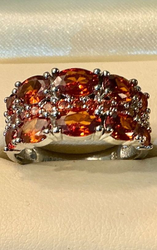 Anelli: Ring mit Orangen Steinen, Silber 925 – Usato da Untersiggenthal venduto da Jaymoni 6