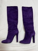 Ralph Lauren Purple Suede Boots, Made in Italy, Size 6B
