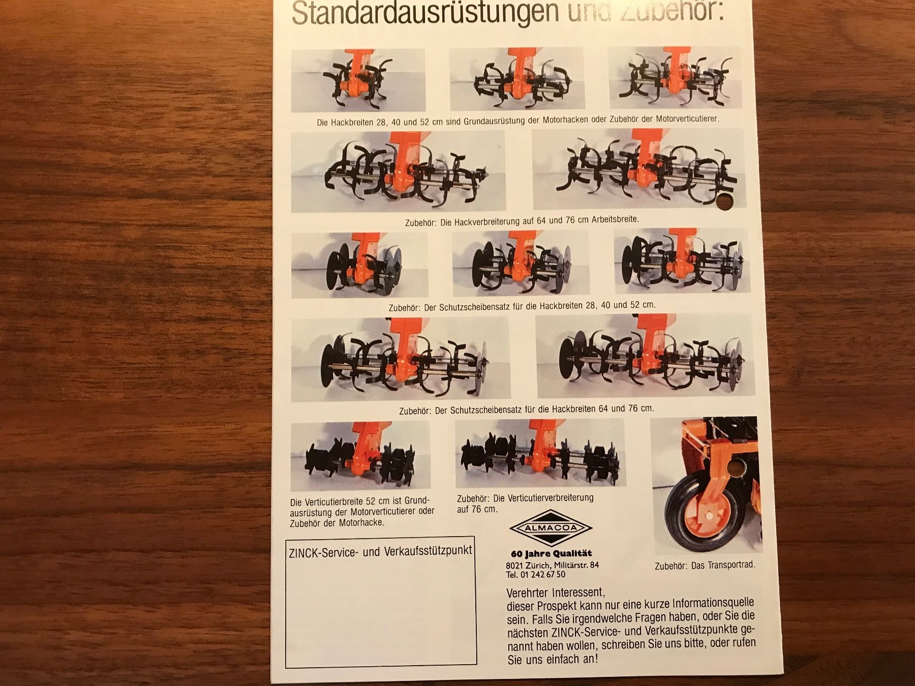 Documenti: Motorhacken Prospekt Zinck – Usato da Balterswil venduto da Jeko1967 2