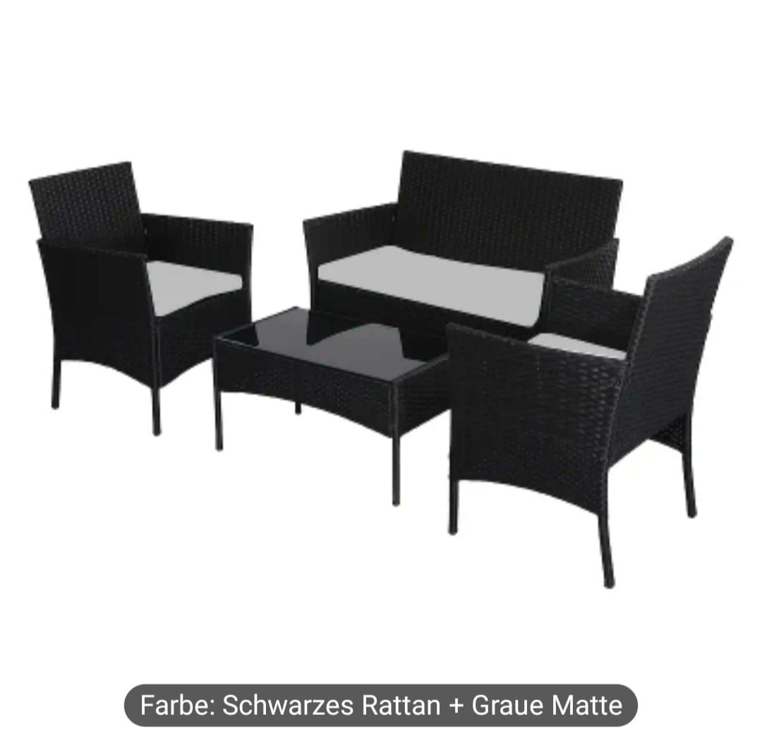 Tischset: Rattan-Lounge Set Neu Farbe: schwarz – Neu und originalverpackt aus Hochdorf von b1.p 2