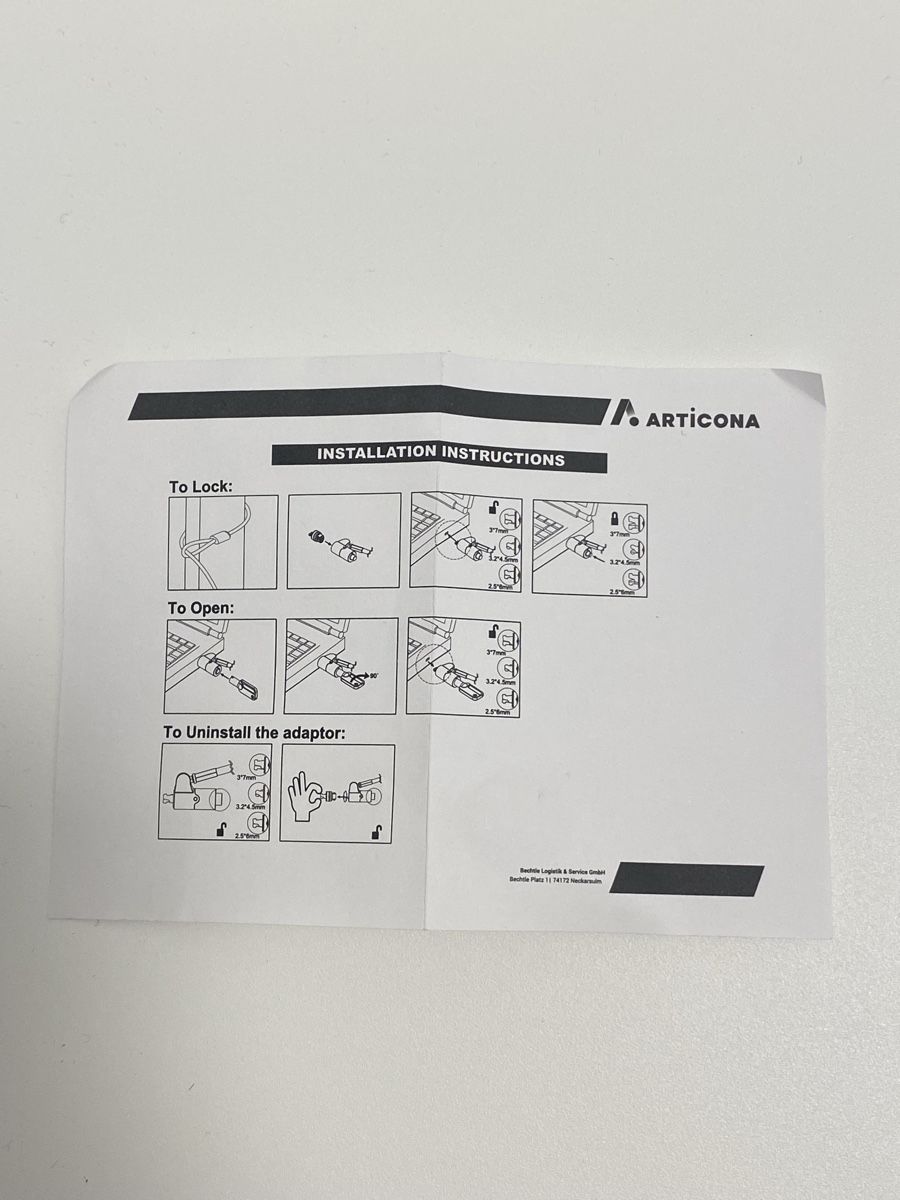 Schlösser: Sicherheitskabelschloss/ Laptopschloss – Neu und originalverpackt aus Wohlen AG von esm_c8gh 3