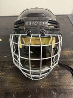 Bauer Hockey Helm schwarz mit Gitter, Grösse M